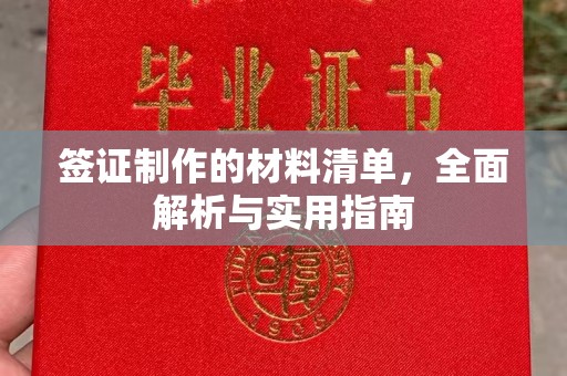 绥化签证制作的材料清单，全面解析与实用指南